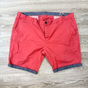 Denim&Co Men's Red Flat Front Shorts